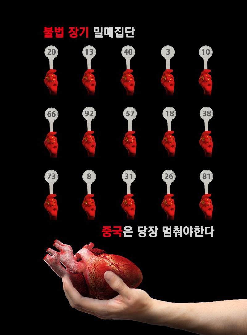 어둠의 장기 밀매 집단 중국은 멈춰야한다.