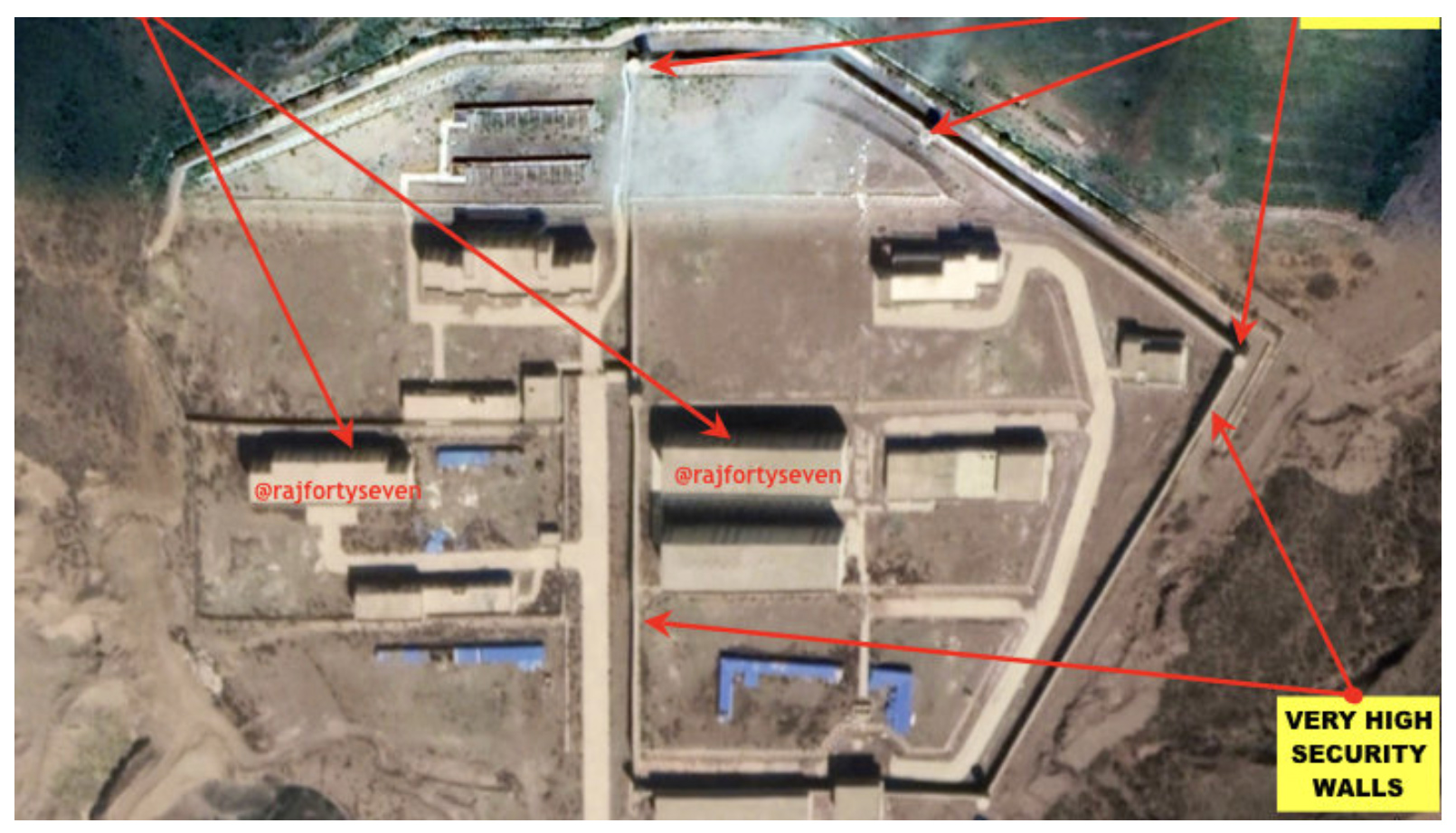 googlemap顯示 中共正在西藏新建至少三間集中營（圖片來源：theprint）